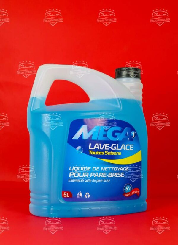 MEGA 1 Lave-Glace Toutes Saisons – Liquide de Nettoyage pour Pare-Brise (5L)